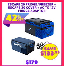 Escape 20 Fridge/Freezer + Escape 20 Cover + AC To 12V Fridge Adaptor