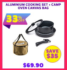 Aluminium Cooking Set + Camp Oven Canvas Bag
