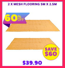 2 x Mesh Flooring 5m x 2.5m