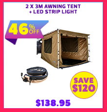 2 x 3m Awning Tent + LED Strip Light