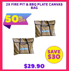 2x Fire Pit & BBQ Plate Canvas Bag