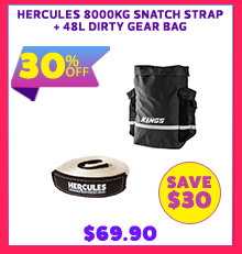 Hercules 8000kg Snatch Strap + 48L Dirty Gear Bag