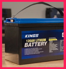 12V 120Ah Deep Cycle Lithium LiFePO4 Battery + Battery Tray To Suit Standard Battery