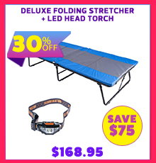 Deluxe Folding Stretcher + LED Head Torch