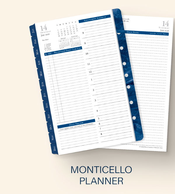 Monticello Planner.