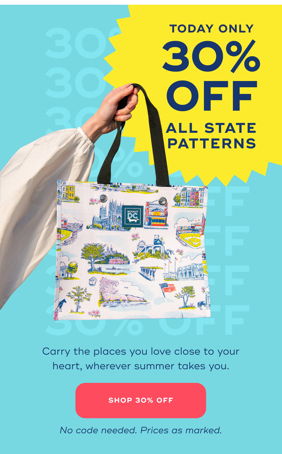 TODAY ONLY 30% Off All STATE Patterns shop 30% off Carry the places you love close to your heart, wherever summer takes you. SHOP 30% OFF No code needed. Prices as marked.