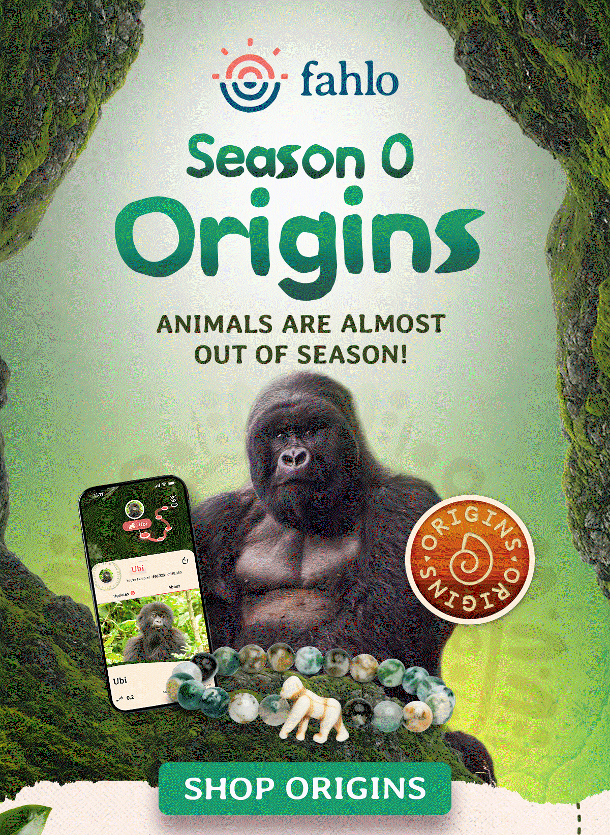 S0: Origins is coming to a close and the animals featured in it are almost out of season. Shop the Traverse, Dash, Passage, or Wayfare Bracelet now and track one long after they leave the site!