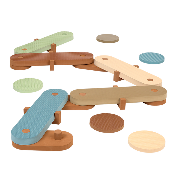 Excellerations® Soft Build n' Play™ Foam Sensory Belly Boards and Discs - set of 5