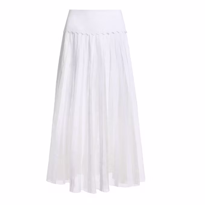 Tommy Embroidered Cotton Midi Skirt