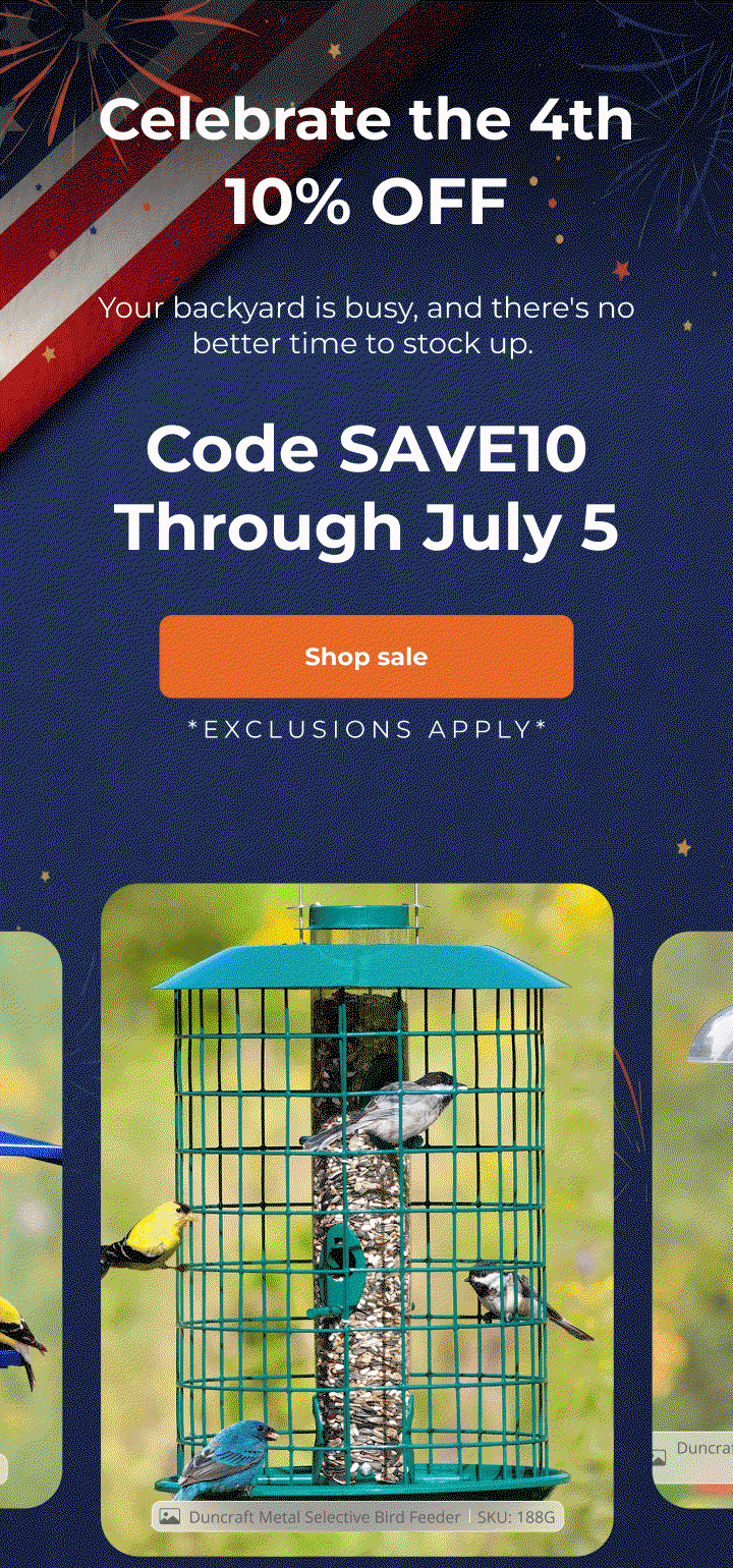 Celebrate the 4th With 10% Off