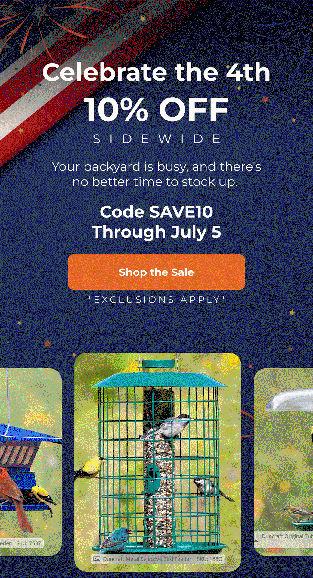 Celebrate the 4th With 10% Off