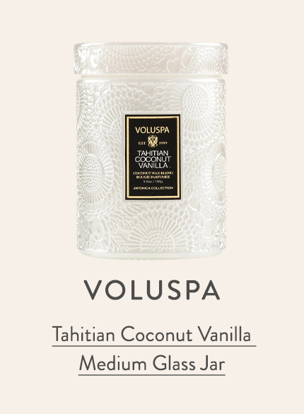 Tahitian Coconut Vanilla Medium Glass Jar 