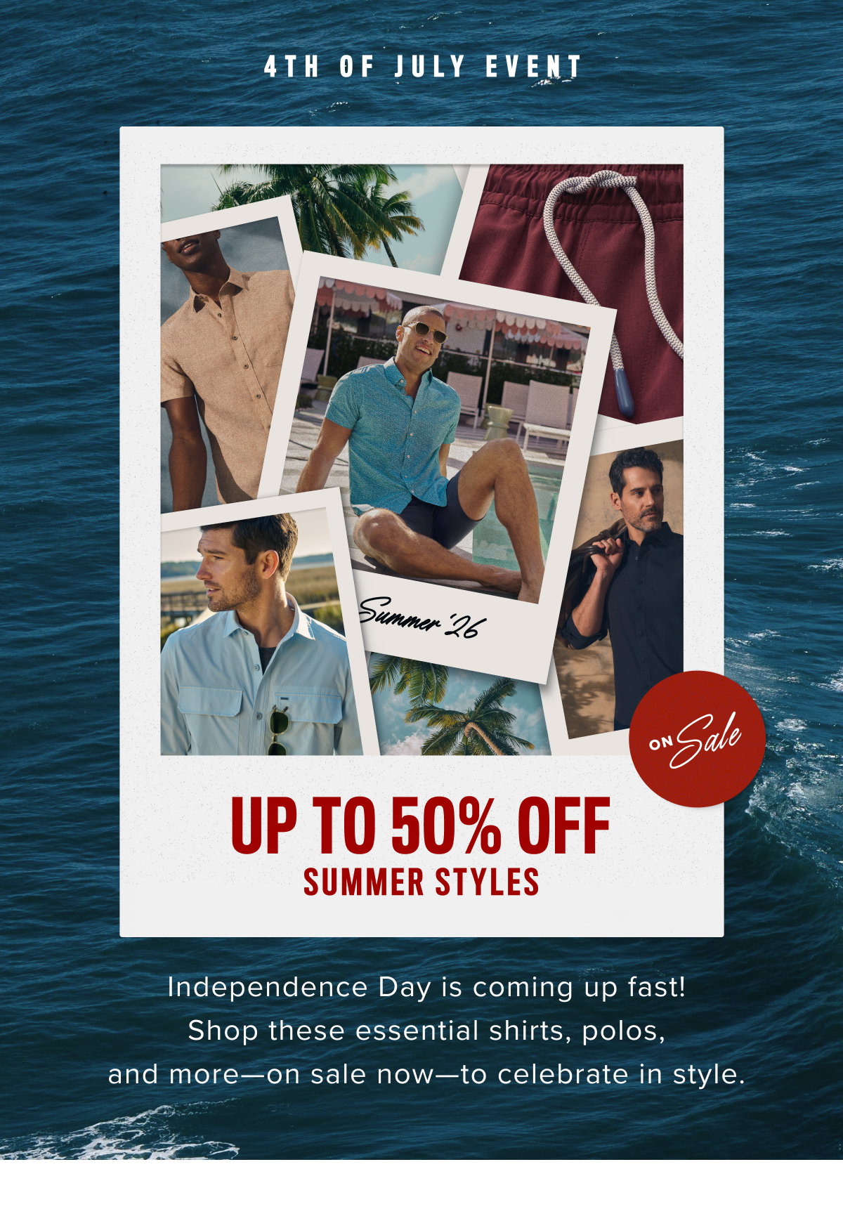 up to 50% off summer styles