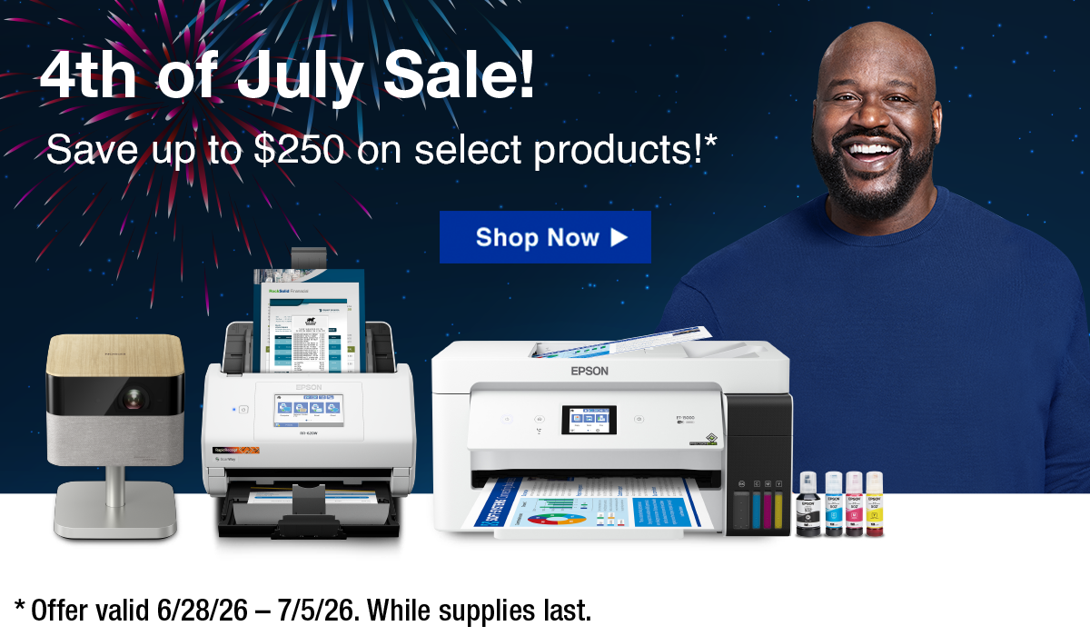 4th of July Sale! Save up to $250 on select products* Shop Now! Offer valid June 28, 2026 through July 5, 2026, while supplies last.