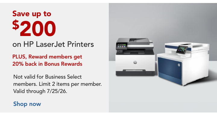 save up to $200 on hp laserjet printers