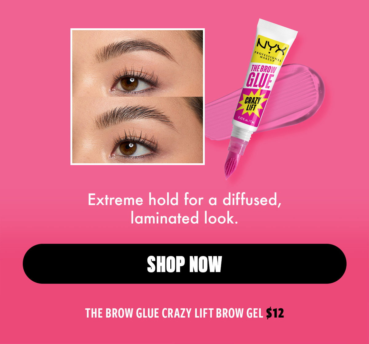 Extreme hold for a diffused, laminated look.