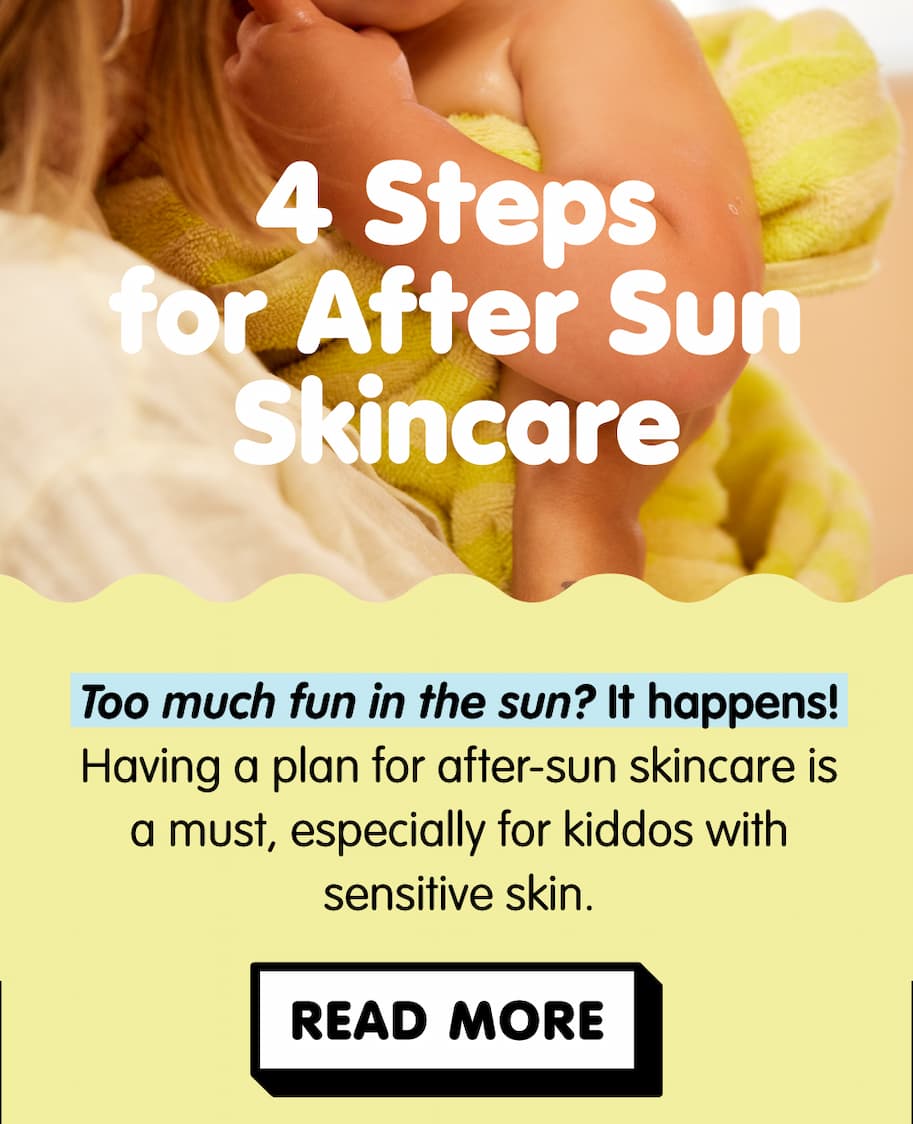 4 steps for after-sun skincare. Learn a simple routine to help soothe and care for sensitive skin after a day in the sun.
