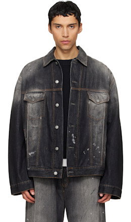 Black Faded Denim Jacket - Acne Studios