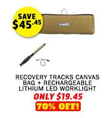 Recovery Tracks Canvas Bag + Rechargeable Lithium LED Worklight