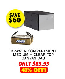 Drawer Compartment Medium + Clear Top Canvas Bag