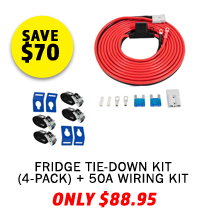Fridge Tie-Down Kit (4-Pack) + 50A Wiring Kit