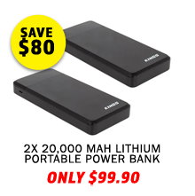 2x 20000 mAH Lithium Portable Power Bank