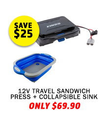 12V Travel Sandwich Press + Collapsible Sink