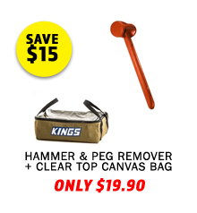 Hammer & Peg Remover + Clear Top Canvas Bag