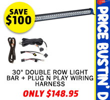 30 Double Row Light Bar + Plug N Play Wiring Harness