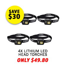 4x Plus Lithium LED Head Torch