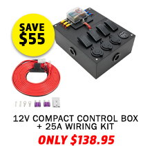 12V Compact Control Box + 25A Wiring Kit