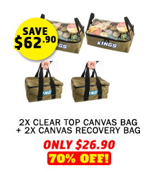 2x Clear Top Canvas Bag + 2x Canvas Recovery Bag