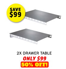 2x Drawer Table