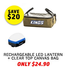 Rechargeable LED Lantern + Clear Top Canvas Bag