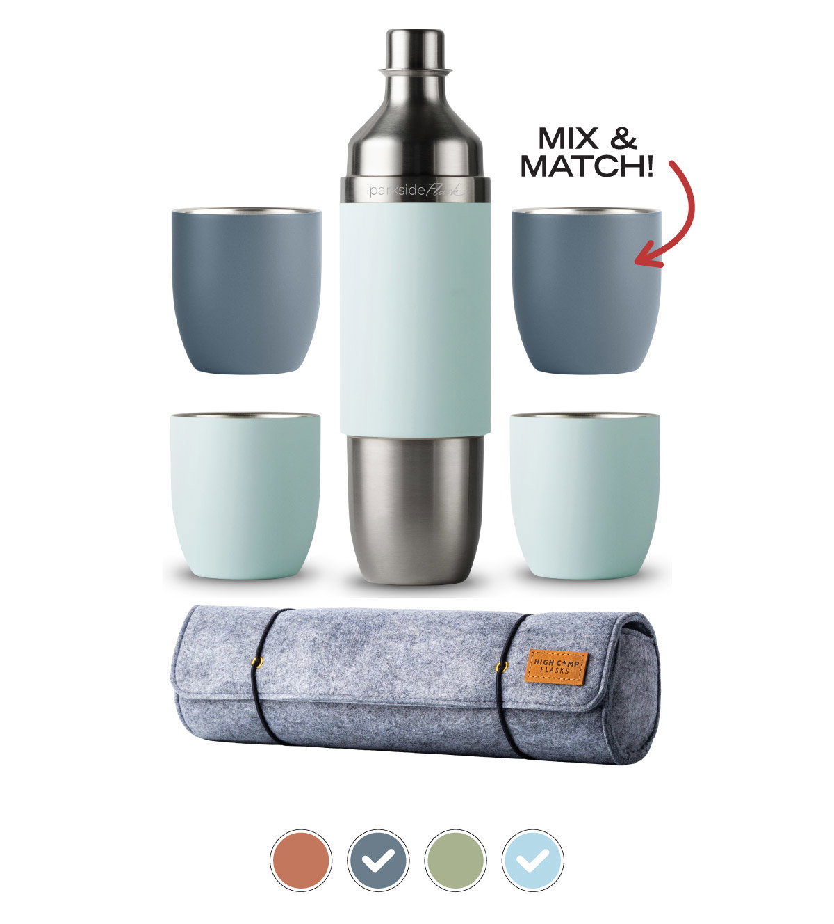 Shop the Wine Lover's Bundle | Featuring our innovative Parkside Flask™ 750, an extra 2-Pack of our stemless tumblers, and a protective case