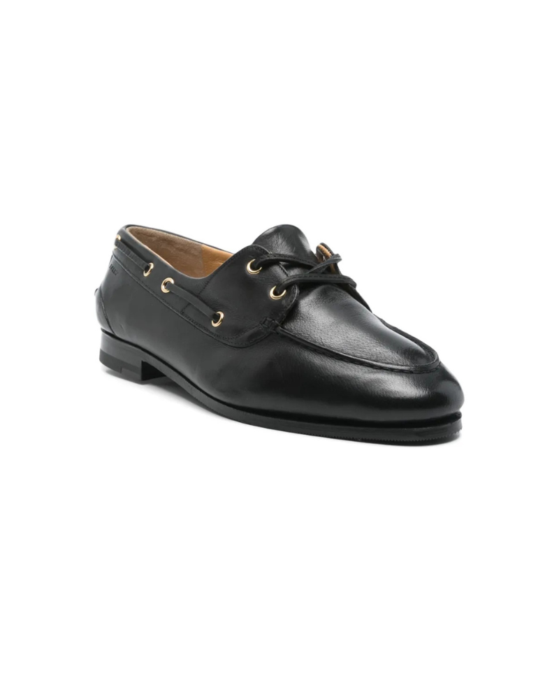 Bally Pathy 10mm Leather Loafers in Black at Century 21 NYC