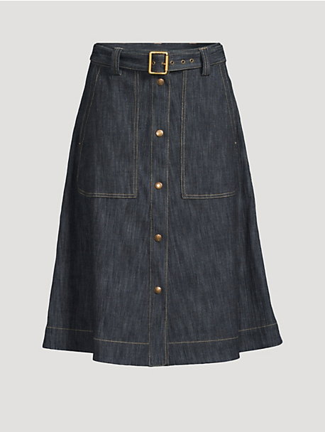 Denim Midi Skirt