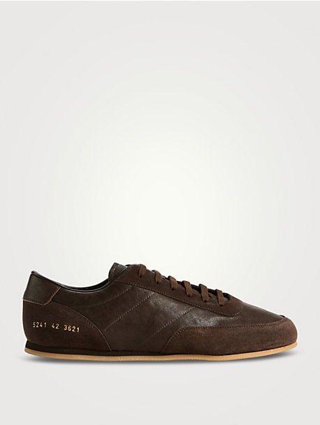 Minimal Runner Leather And Suede Sneakers
