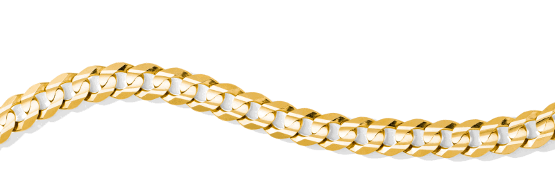 Gold link bracelet. 