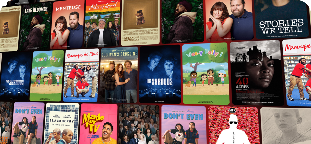 A collage of Canadian films and shows