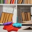 3D Printed Expanded Sensory Fidget Star,Sensory Fidget Star with Handle, Colorful Whirling Spiral Design,Star Shaped Fidget Star (Medium Blue Purple)