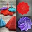3D Printed Expanded Sensory Fidget Star,Sensory Fidget Star with Handle, Colorful Whirling Spiral Design,Star Shaped Fidget Star (Medium Blue Purple)