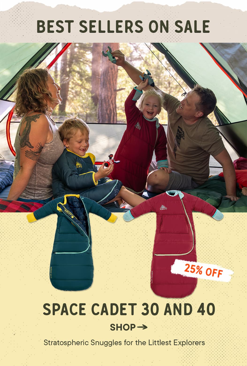 Shop Best Sellers - Space Cadet Kids Sleeping Bag with 25% Off
