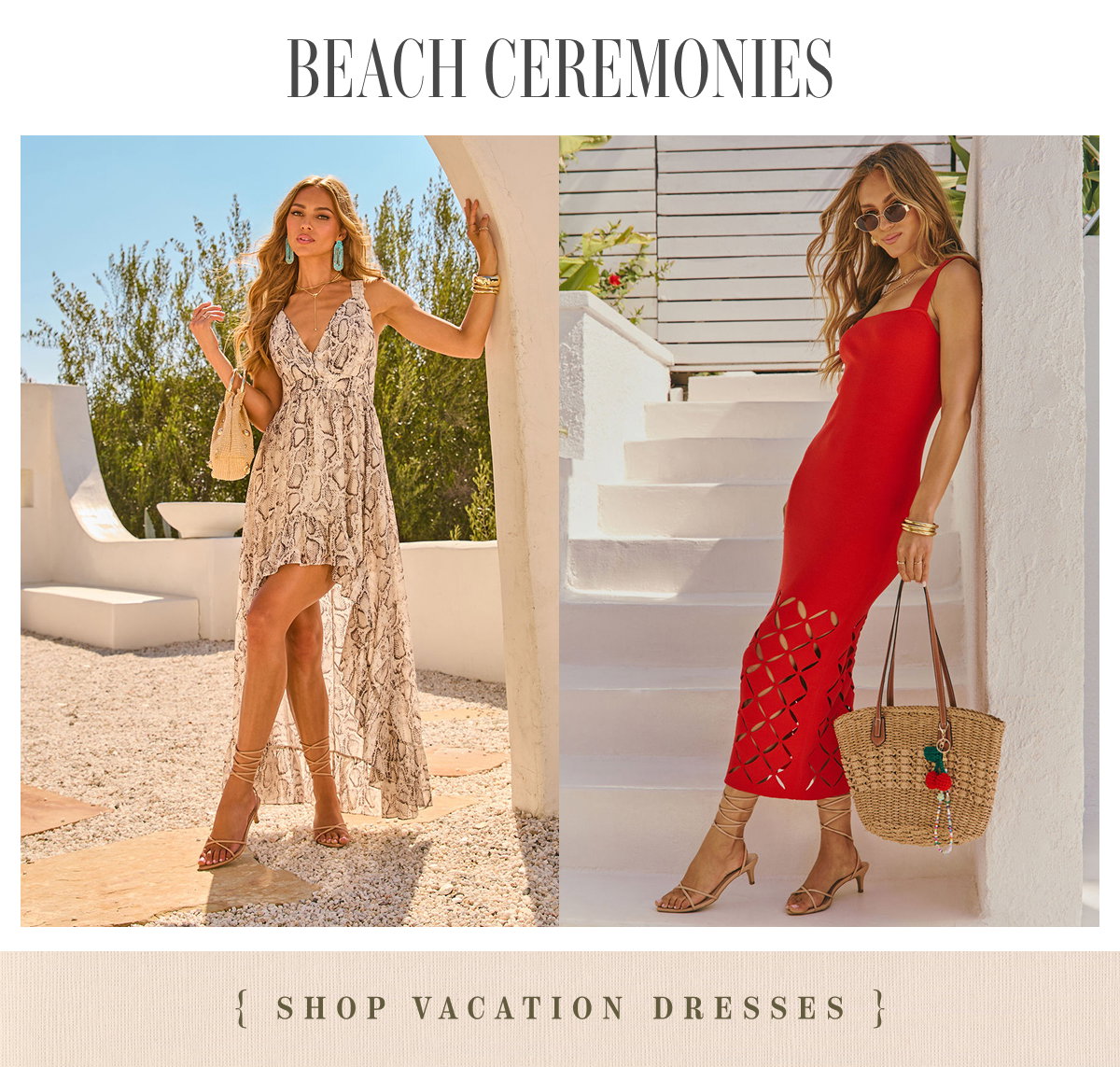 Beach Ceremonies. Shop Vacation Dresses