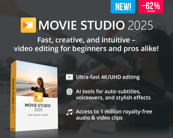 Movie Studio 2025 | Fast, creative, and intuitive – video editing for beginners and pros alike!