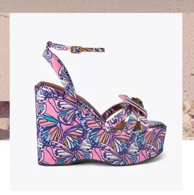 Butterfly Wedge Heel
