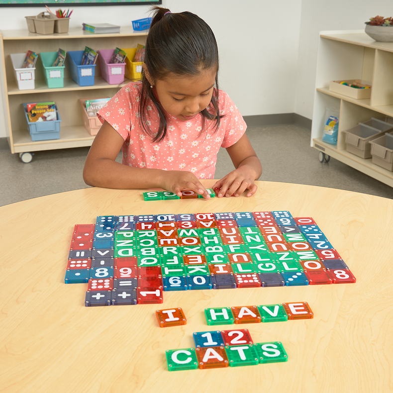 MAGNA-TILES® microMAGS Learn Letters & Numbers™ - 112 pieces