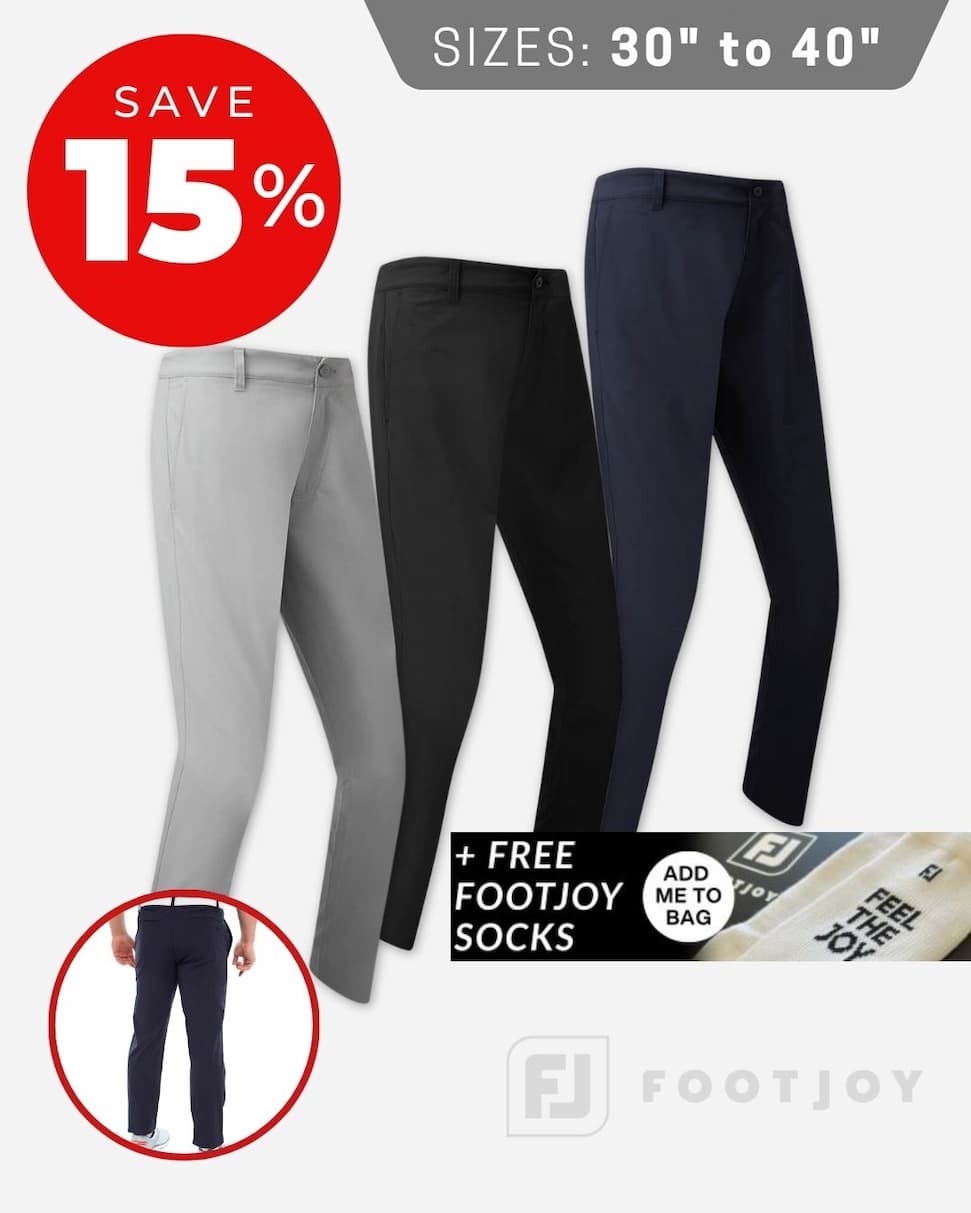 FootJoy Mens 2026 FJ Par Lightweight Stretch Tapered Summer Golf Trousers