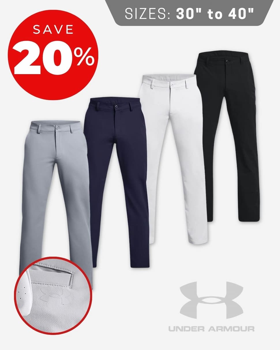 Under Armour Mens 2026 Matchplay Tapered 4 Way Stretch Golf Pants Trousers