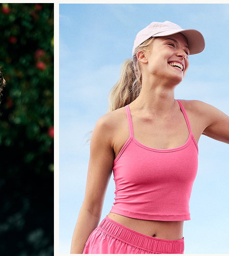 Spacedye™ Slim Racerback Cropped Tank